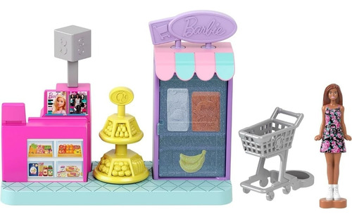 Barbie Mini Barbieland Mini Muñeca Set De Supermercado