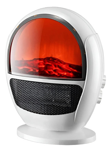 Calentador Eléctrico Portátil Tipo Chimenea De 1.500 W Blanco
