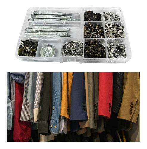 Kit De Cierres A Presión De Cuero Botones A Presión Cobre