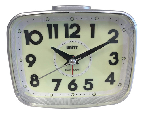 Reloj Despertador Con Esfera Súper Luminosa Unity, Blanco, 4