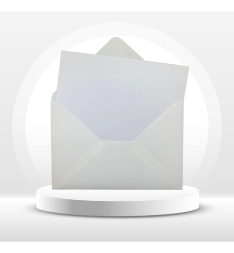 Envelope Bico Branco 10,5x15,5 Cm 75g + Cartão Branco 100 Un