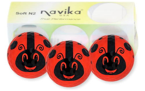 Estampado Insecto Pelota Golf Roja (manga 3 Bolas)