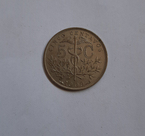 Moneda 5 Centavos Año 1909