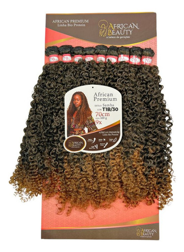 Cabelo Jumbo Premium Cacheado Tela Bio Protein Binds Gypsy Cor Ombre Marrom