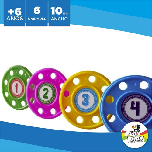 Imagen 4 de 7 de Discos Numerados Sumergibles Agua 10 Cm Aqua Club Playking