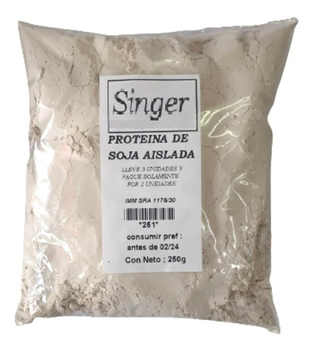 Proteina De Soja Aislada 250g. Lleve 3 Pague 2.