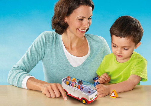 Figuras Para Armar Playmobil 1.2.3 Autobús Con Accesorios Cantidad de piezas 9