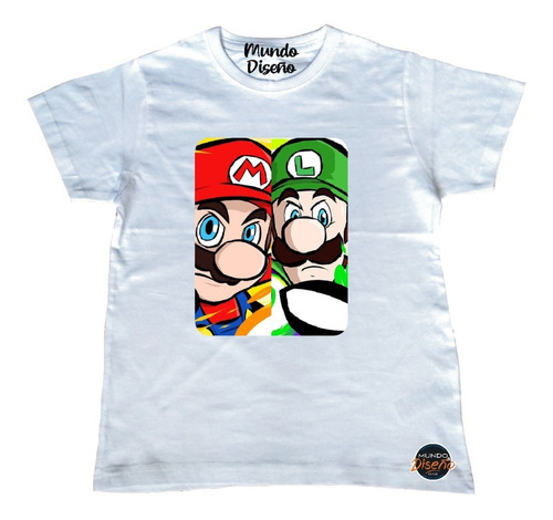 Polera De Niño Luigi Y Mario Mix