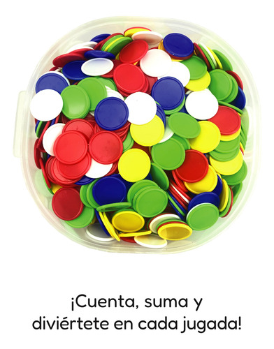 Fichas Para Contar Chicas Colores 1000 Pz Material Didáctico