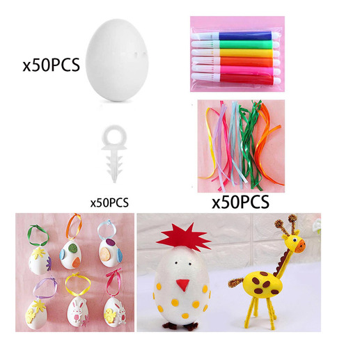 Kit De Huevos De Pascua Sin Pintar Diy 50 Piezas Para