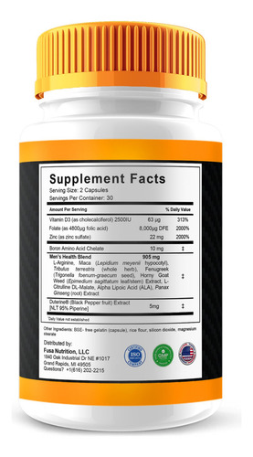 Fusa Vigor Force Suplemento Multivitamínico Cápsulas 60