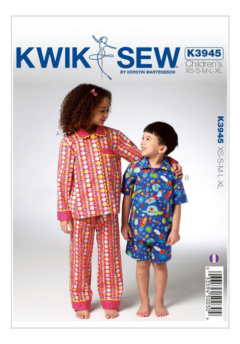 Mccall 's Patterns Kwik Sew K3945 Childrens Pijama  Patron