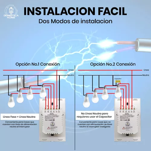 Apagador Inteligente Wifi Sin Neutro/con Neutro 4 Bot Negro