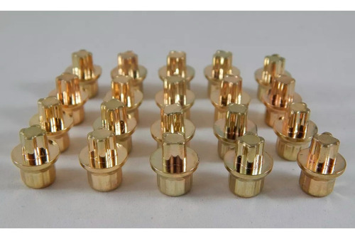 Kit 60 Rebite Pino Lateral Roda Cor Dourado Parafuso Allen