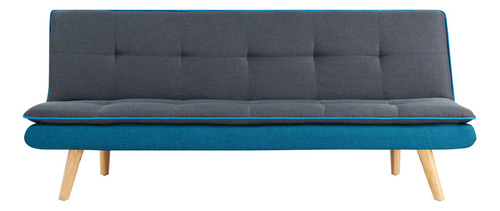 Sofa Cama Plegable Gs2019 Color Azul Diseño De La Tela Liso