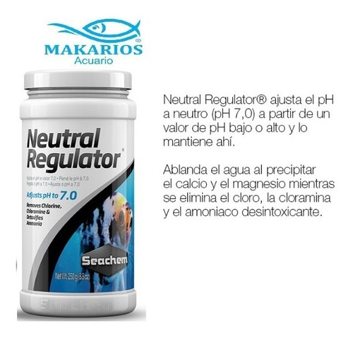 Imagen 2 de 7 de Seachem Neutral Regulator 250g Regulador Ph Acuario