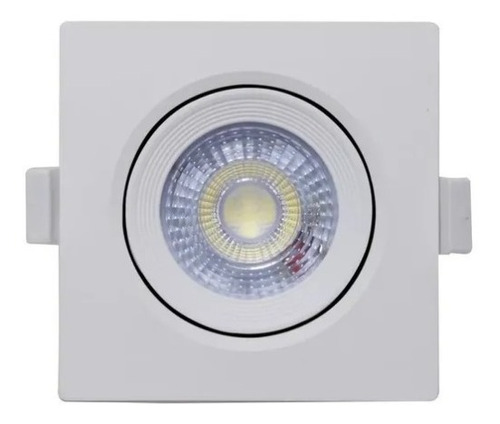 Spot Led Quadrado 5w Branco Quente Smd Direcionavel Embutir Cor Branco frio 110V/220V