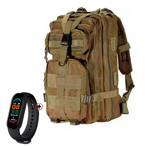 Mochila Táctica Militar 35lts  Gran Aventura + Smartwatch