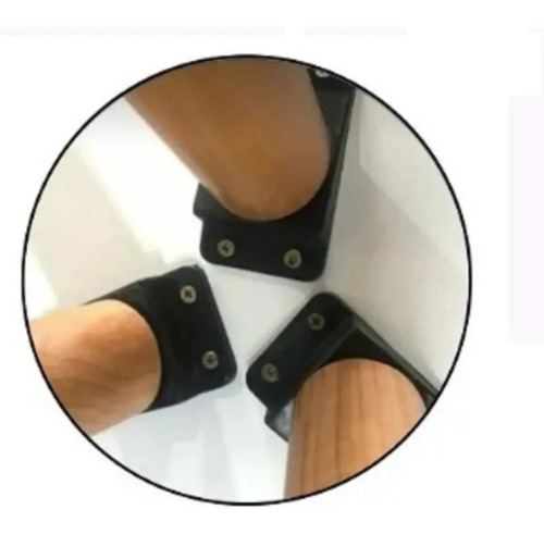Imagem 6 de 9 de Kit 8 Suporte Preto Chanfrar Inclinar Pé Palito Base Mesa