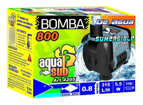 Bomba De Agua Mini Sumergible 0.80m Acuario Fuente 4205
