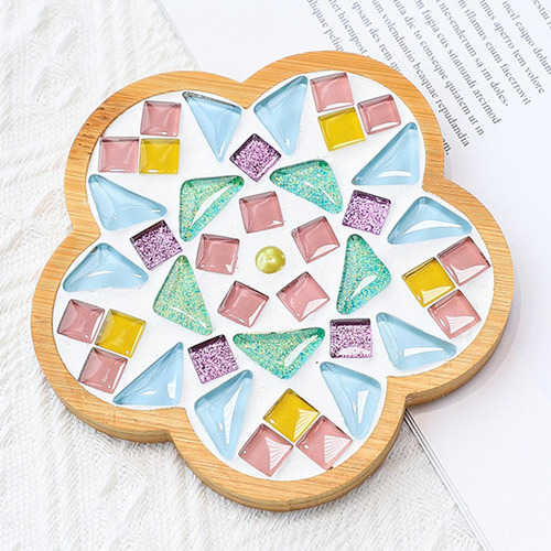 Kit De Posavasos De Mosaico Diy, Materiales Estilo G