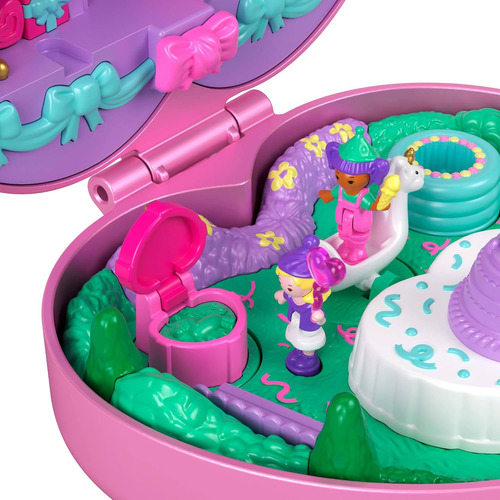 Polly Pocket Set De Juego Compacto Fiesta De Cumpleaños.