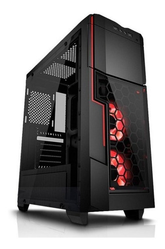 Case Azza Gaming Mid Tower Atx 211g Crimson Tienda Nuevos