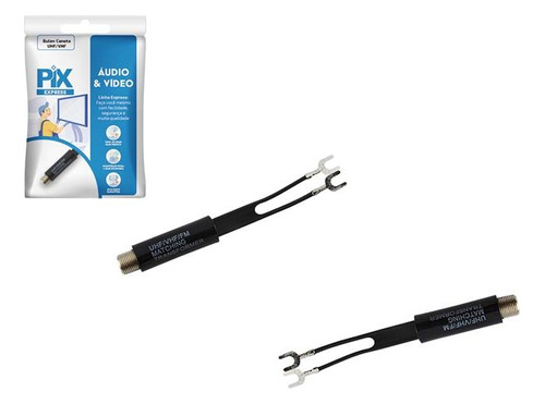 Kit 10 Adaptador Balum Antena Vhf Uhf Fm P/ Cabo Coaxial