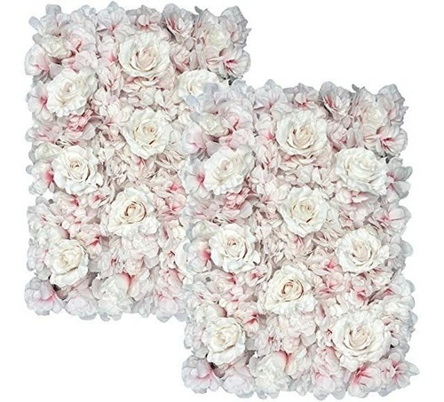 Pack De 2 Paneles De Flores Artificiales Rosa De 60x40 Cm