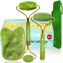 Comprar Juego Rodillos De Jade Piedra Natural Masaje Facial, 3 En 1