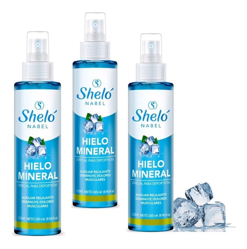 Hielo Mineral Shelo Nabel® 265ml. 3 Piezas