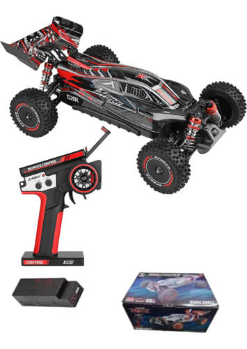Buggy Rc 4x4 Wltoys De Alta Velocidad Todo Terreno Esc1:12 Rojo Con Negro Carreras Rc