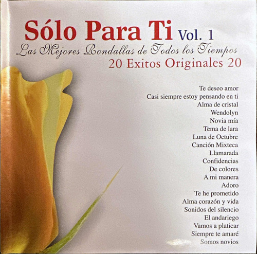 Cd Solo Para Ti Vol1 - Las Mejores Rondallas 20 Éxitos