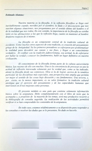 Introduccion A La Filosofia I (modulo Guia) Ucs Abogacia (Usado)
