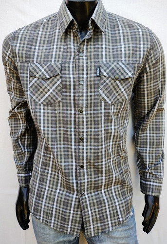 Camisa Rever Pass Talle L Gris Y Negra 