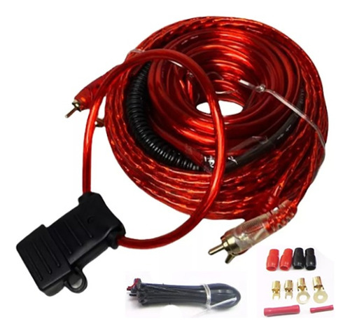 Kit Cables 800w Pmpo Potencias 10 Gauges Rca Gfx Garage