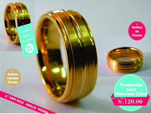 Anillo Elegante De Titanio Para Bodas- Compromisos.