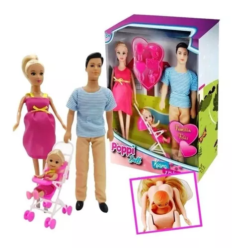 Muñeca Articulada Kiara Y Su Familia Embarazada Poppi Byp