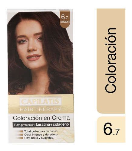  Capilatis Coloración En Crema Kit Completo - Los Tonos Tono 6.7 Chocolate