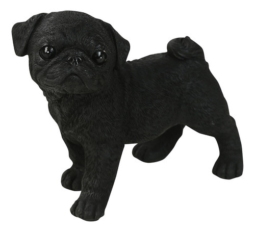 Lindo Perro Estatua Decoración Pug Estatuilla Para Auto