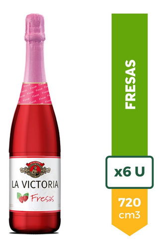 Sidra La Victoria Fresas Botella 720ml Caja X6 La Barra
