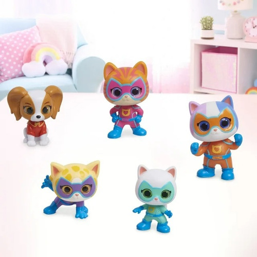 Set De 5 Figuras Super Kitties Disney Junior Hero Squad