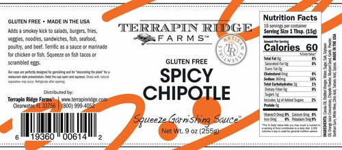 Terrapin Ridge Farms Gourmet Salsa De Guarnición De Chipotle