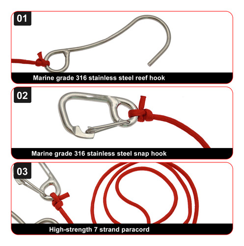 Hook Drift Scuba Diving De Acero Inoxidable 316 Trenzado