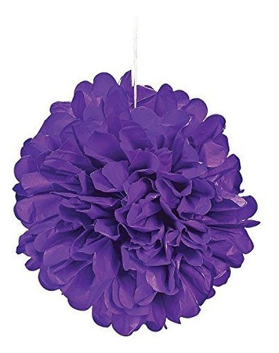 Fun Express - Decoración De Pompones De Tejido Morado Con Oj