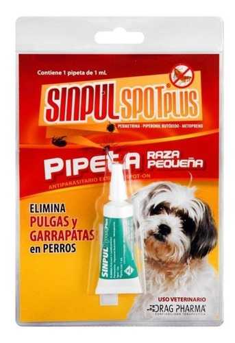 Pipeta Sinpul Spot Plus Raza Pequeña Hasta 5 Kilos 