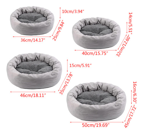 Cama De Felpa Para Mascotas (xl) Para Gatos Y Perros, Cama E