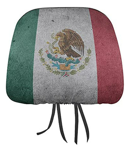 Cubre Reposacabezas Con Diseño De Bandera De México, 2-pack