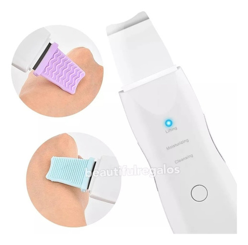 Espátula Facial Ultrasónica Peeling Skin Scrubber Recargable
