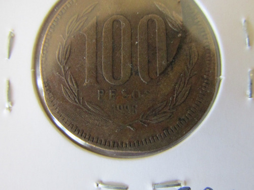 Moneda Chile 100 Pesos Error Acuñacion Año 1998 Escasa (Usado)